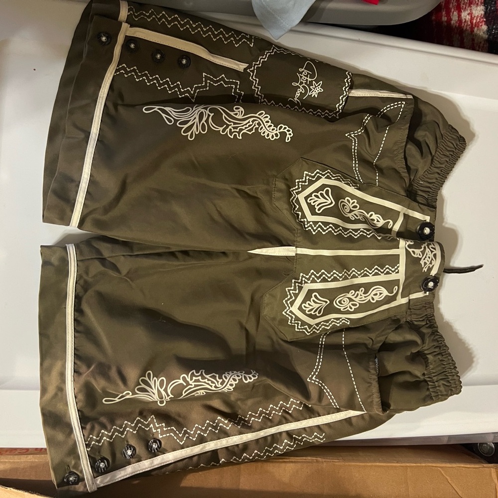 Peter Goach Lederhosen octoberfest swim shorts size SZ adult small